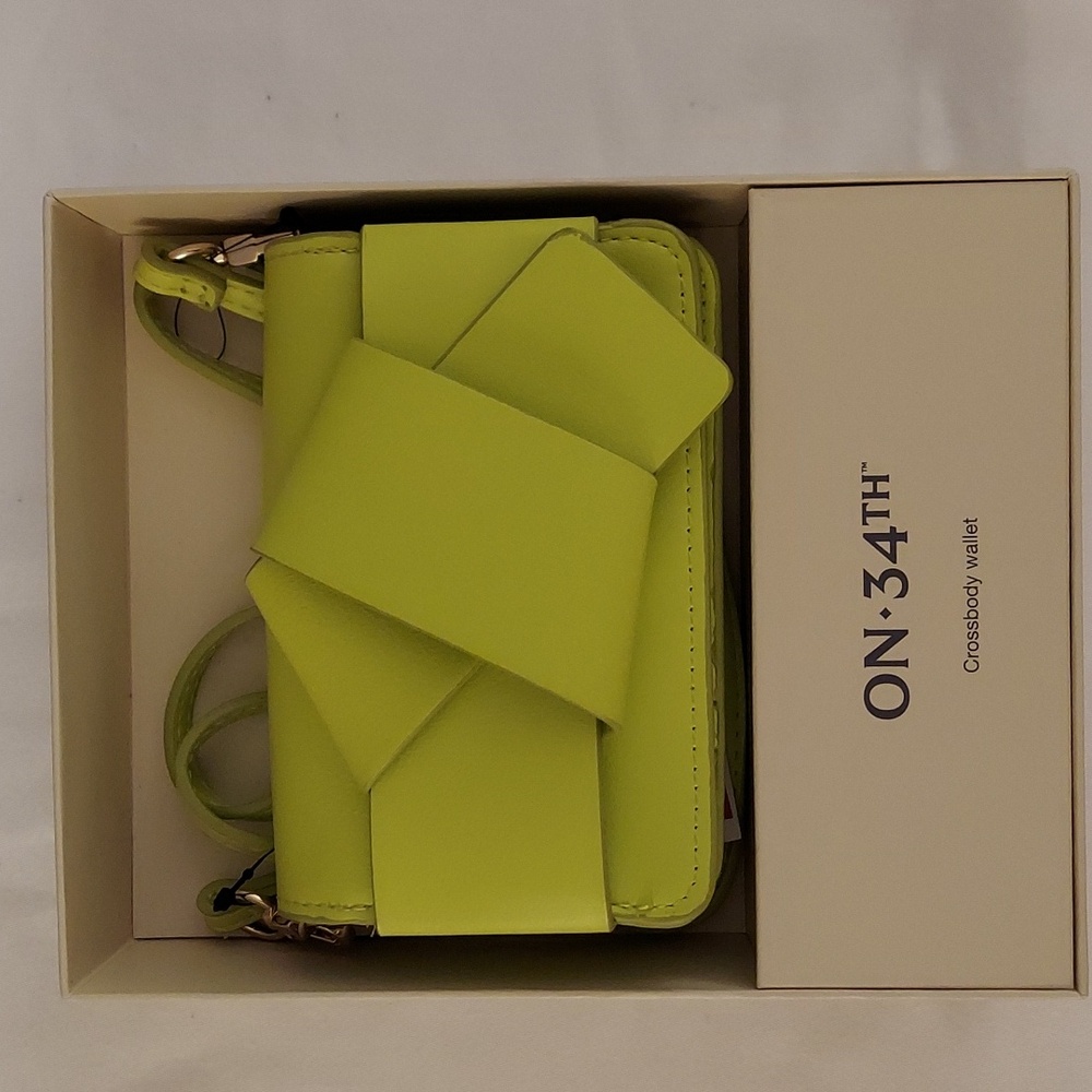 On.34th Crossbody Wallet (5.3"X3.4") Fun Yellow Color - NWT
